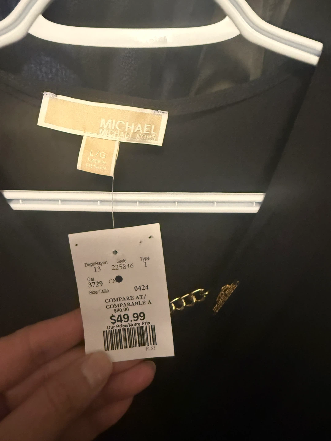 Michael Kors Black Top - Size L - photo 2