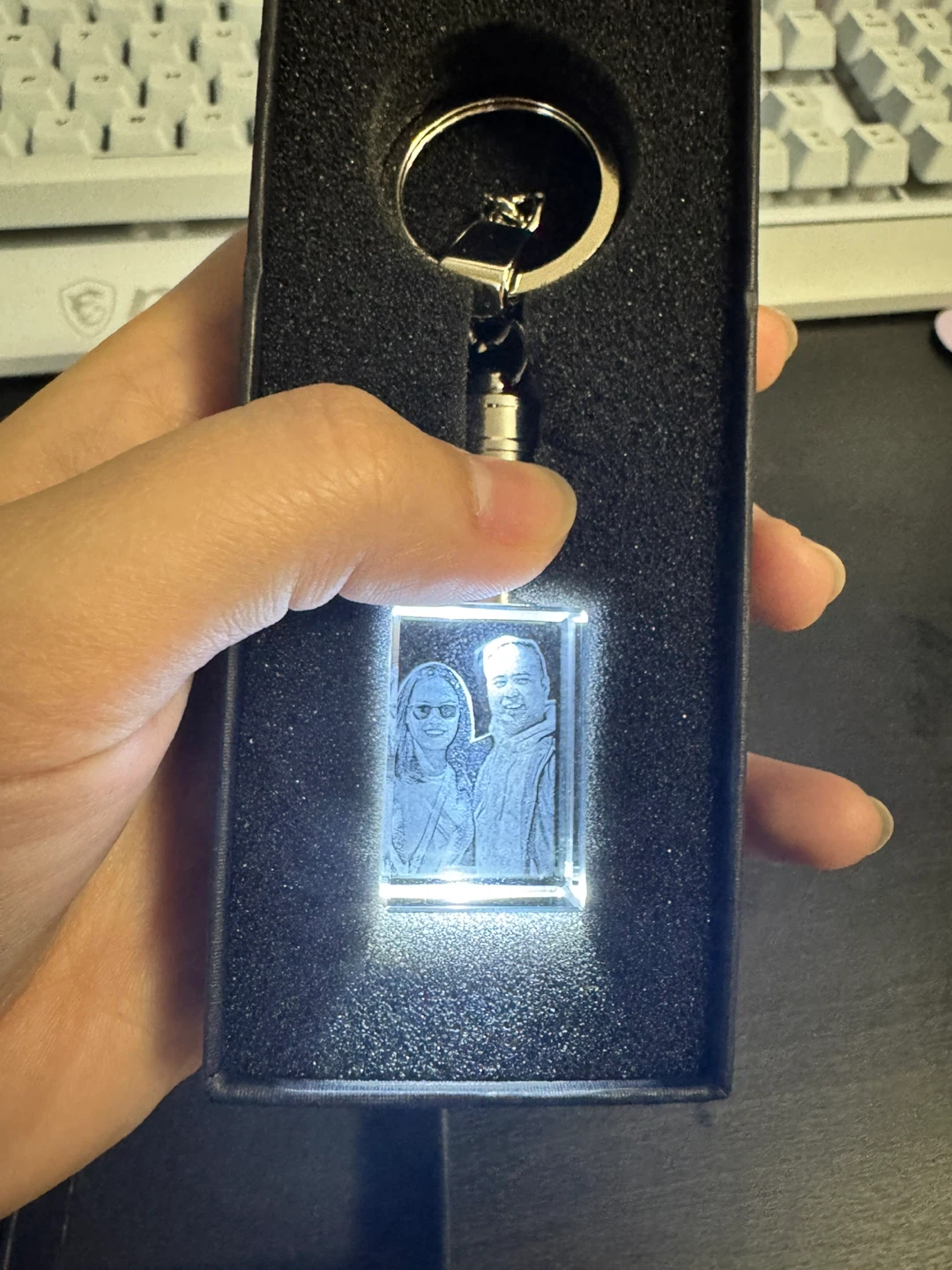 Personalized Engraving Crystal keychain - photo 5