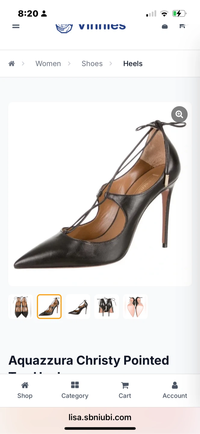Aquazzura Christy Pointed Black Heels - Size 9M - photo 5