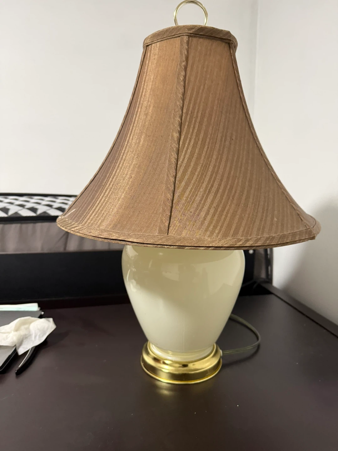 Table Lamp - Brown Shade, Cream Base - photo 3