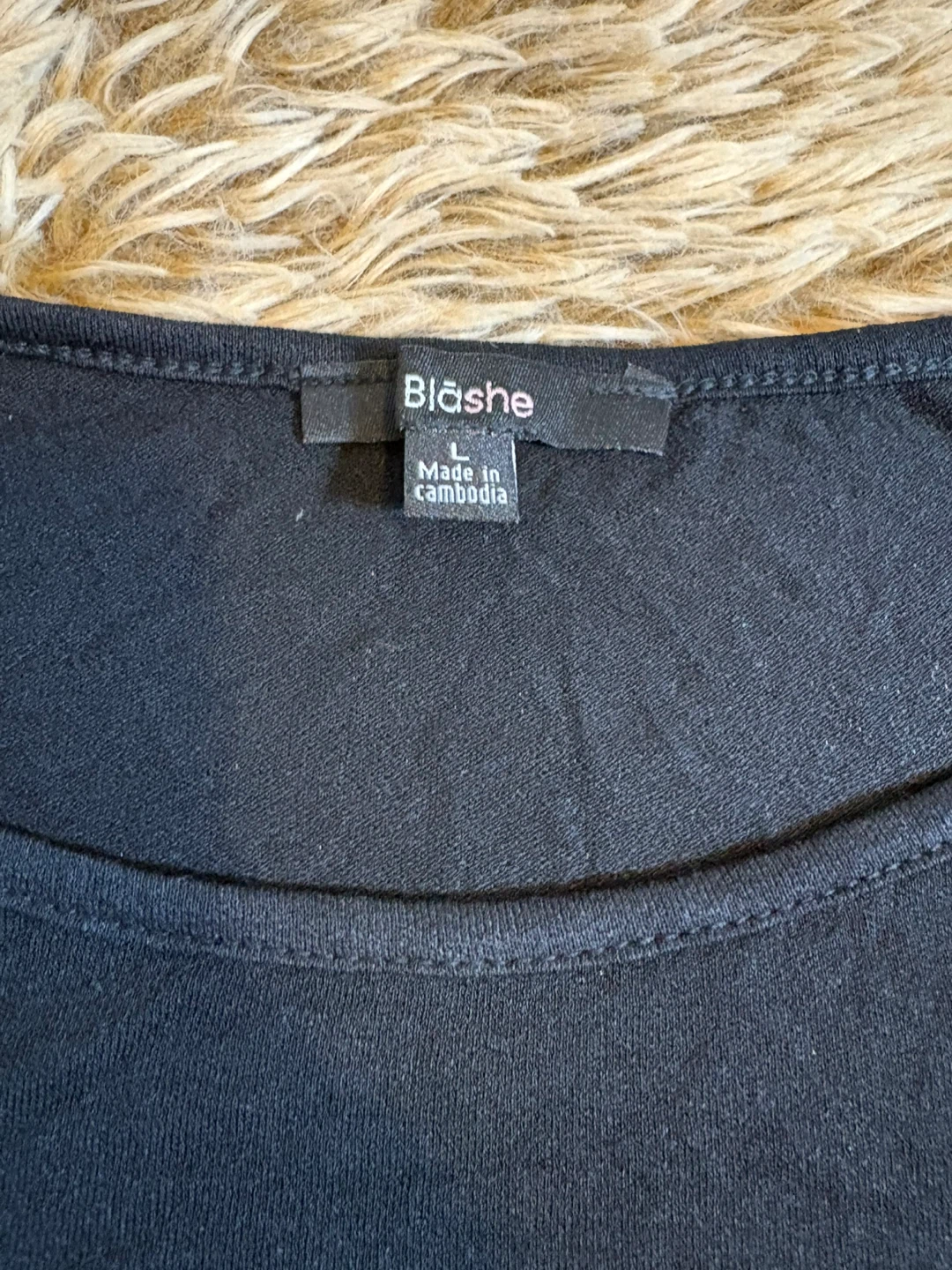 Blashe Black Tie Front Top - Size L - photo 2