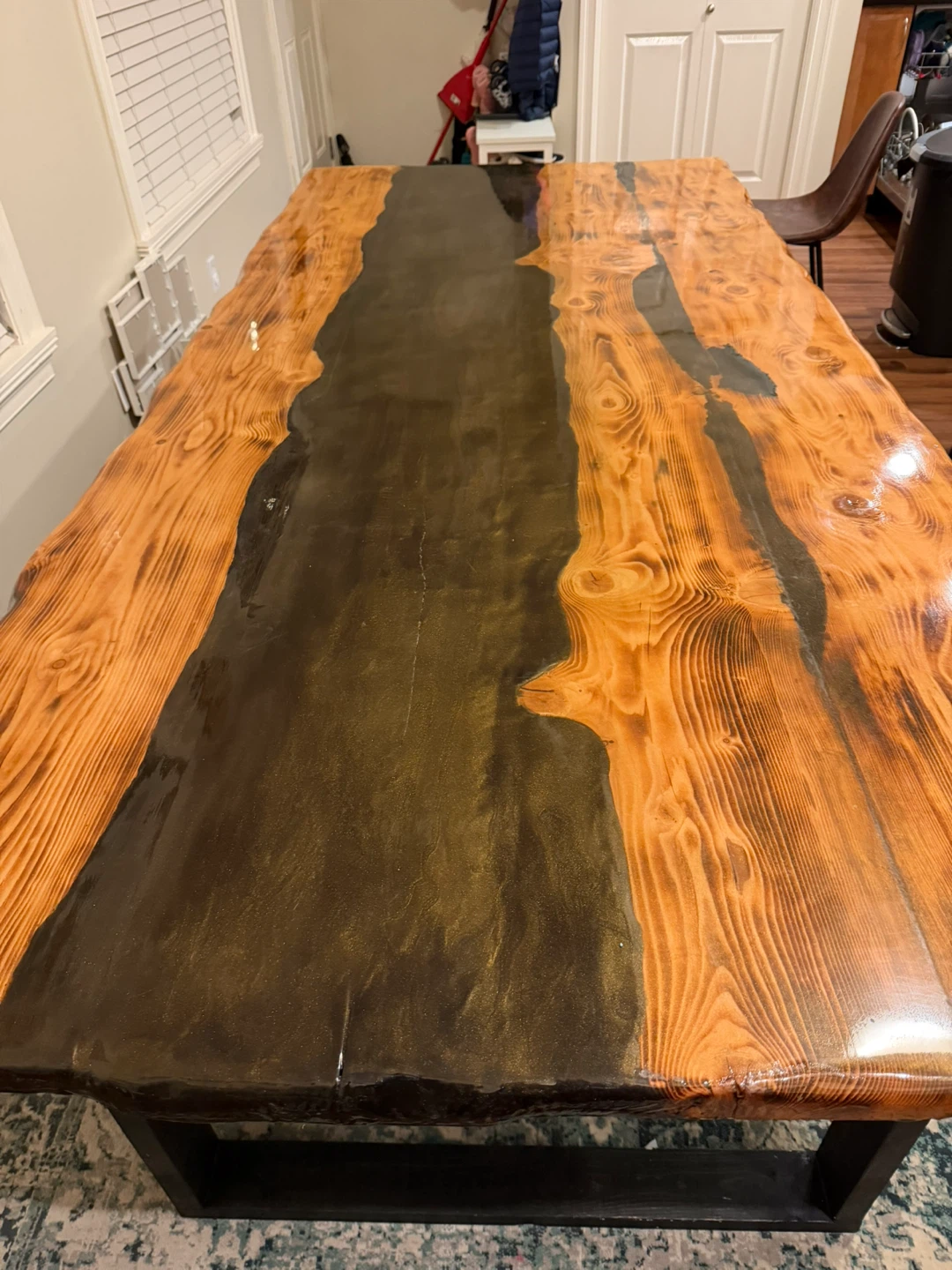 Handmade Wood & Resin River Table - photo 3