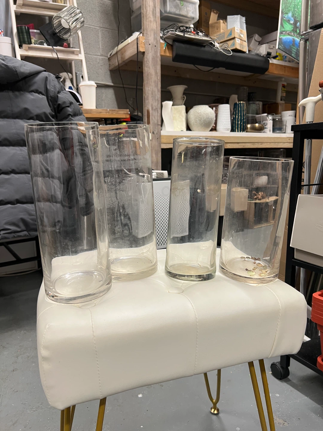 Set of 4 Glass Cylinder Vases - photo 3