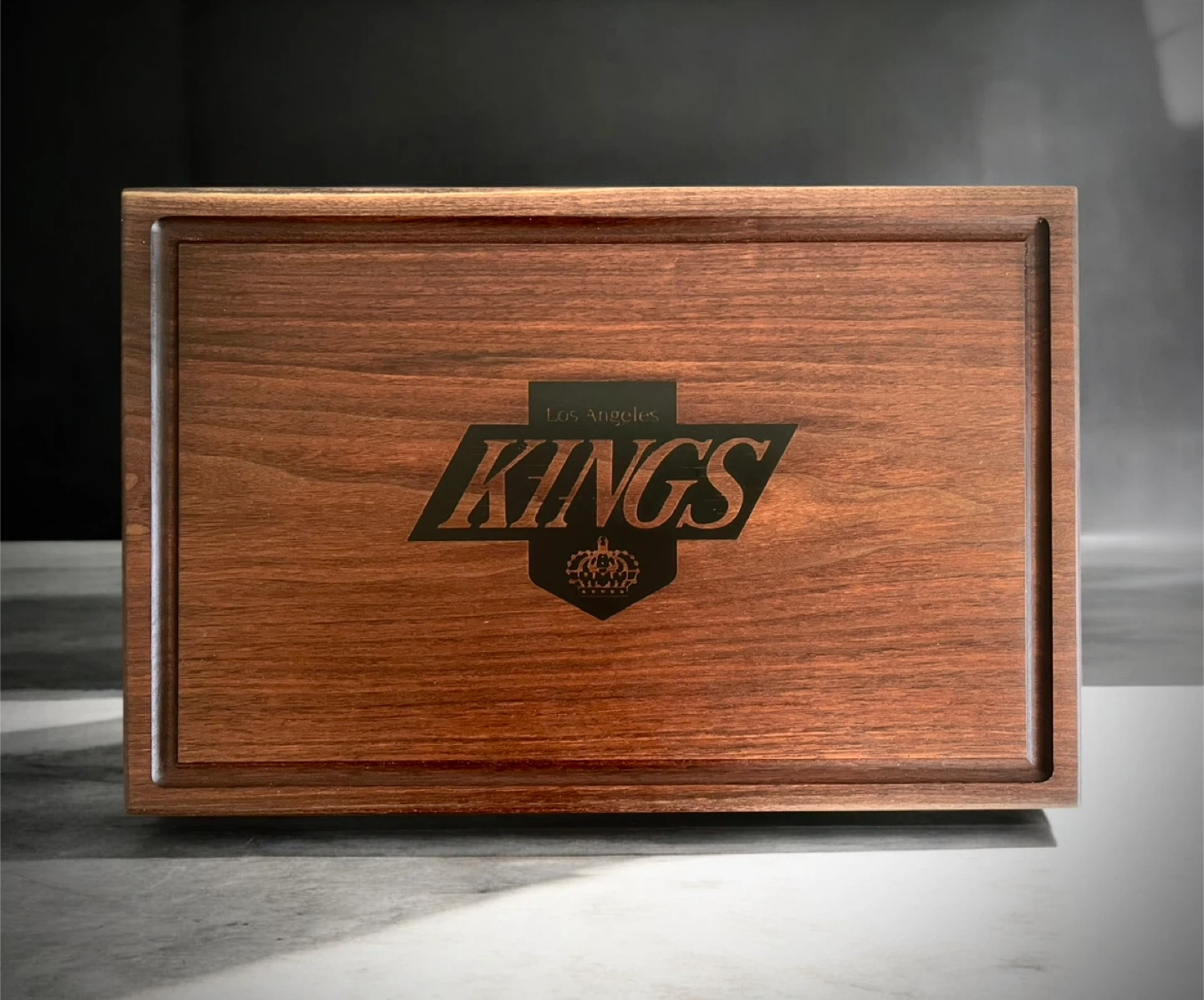 Los Angeles Kings Black Walnut Cutting Board