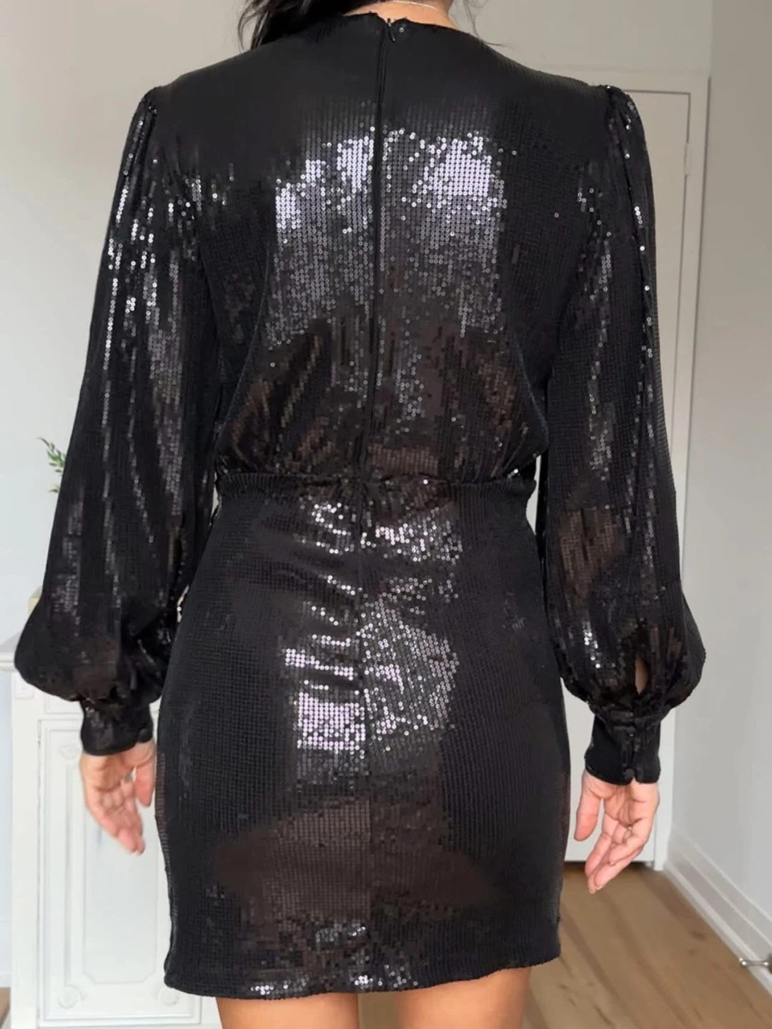 Dynamite Ruby Sequin Wrap Dress - photo 4