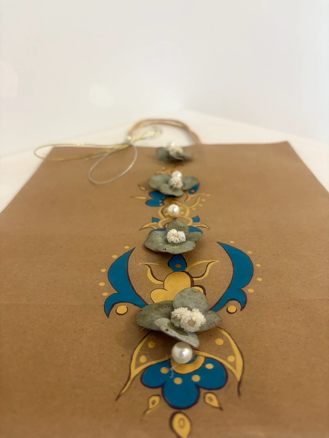 Decorated Brown Paper Gift Bag - photo 2