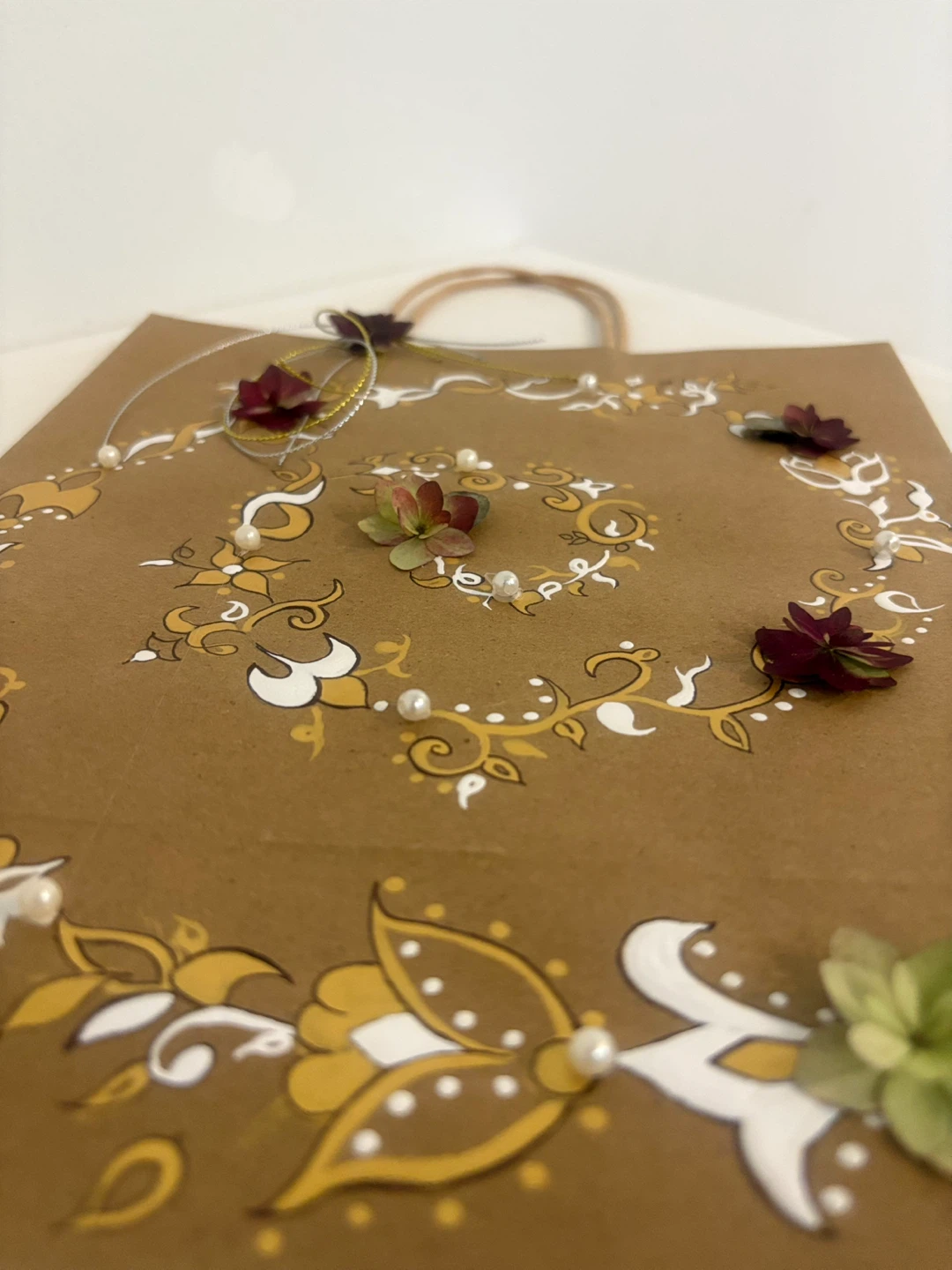 Decorated Brown Paper Gift Bag - photo 4