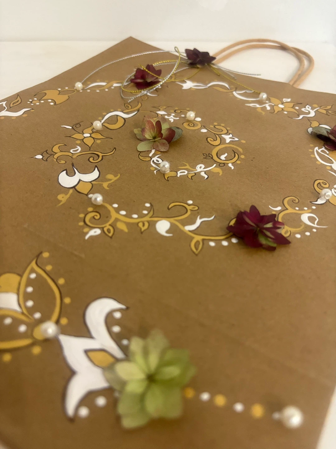 Decorated Brown Paper Gift Bag - photo 2