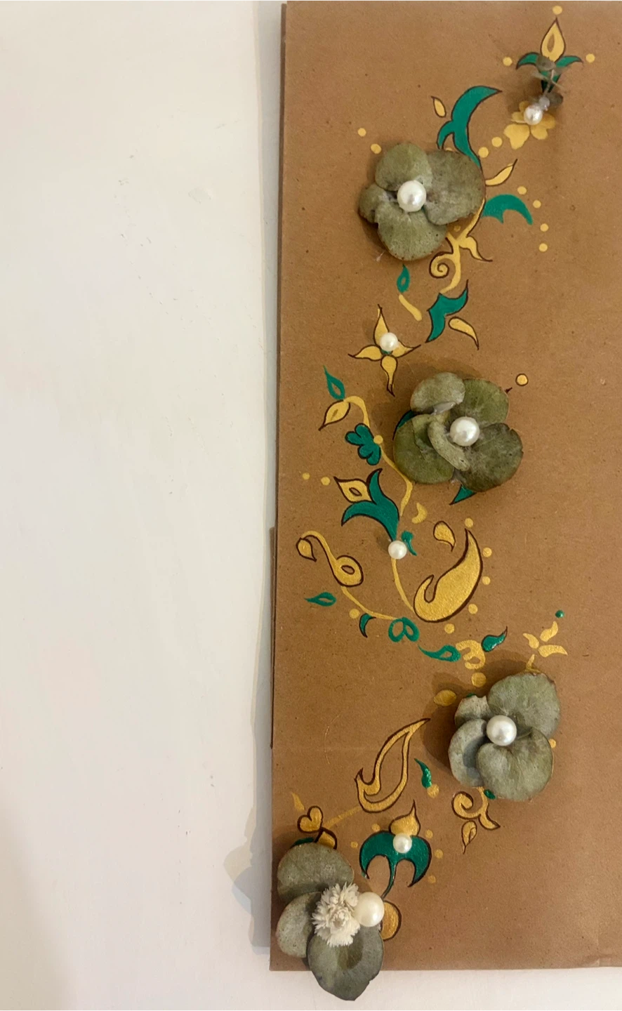 Hand-painted Brown Paper Gift Bag - photo 2