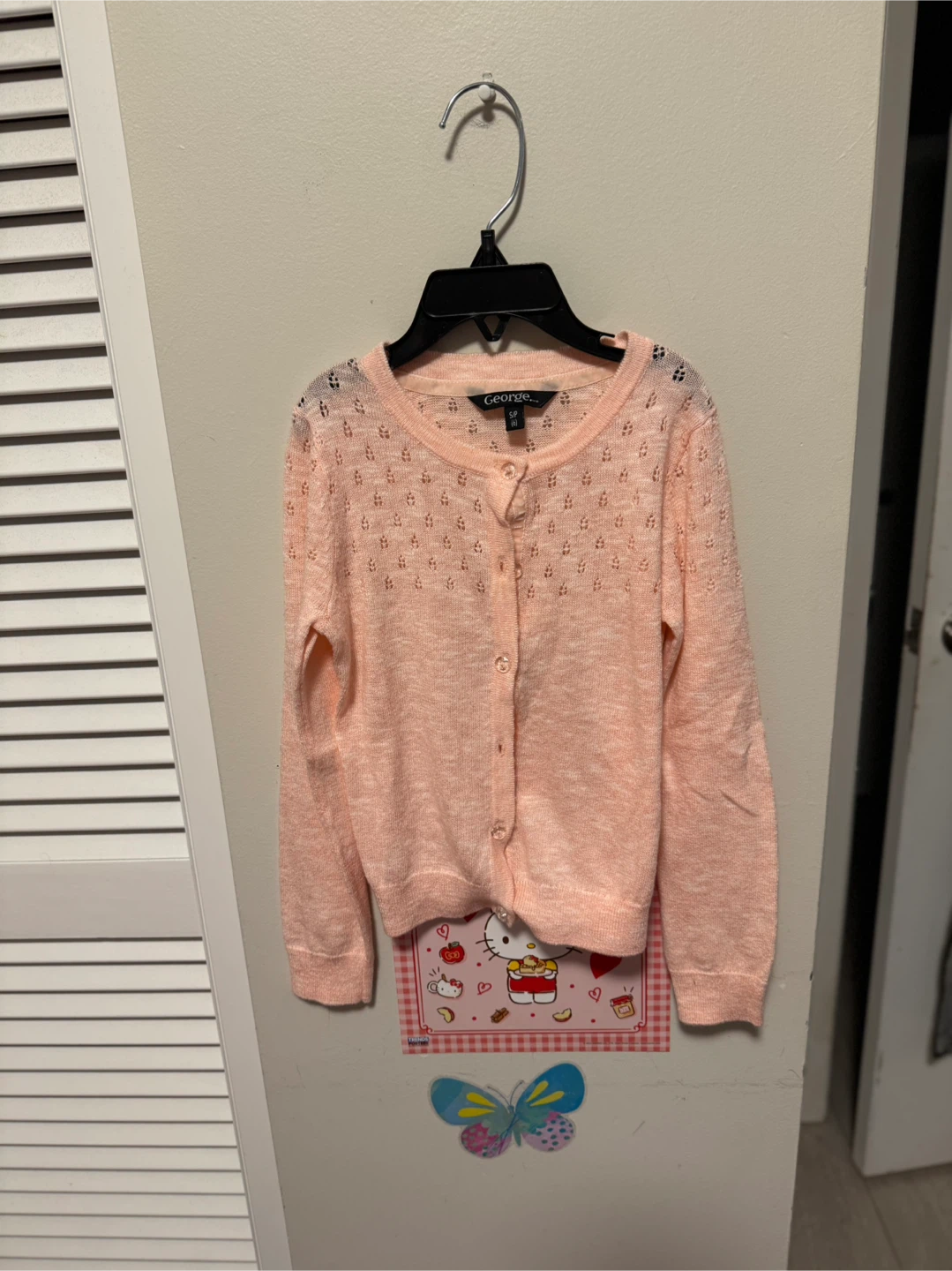 George S/P Peach Cardigan Size Small