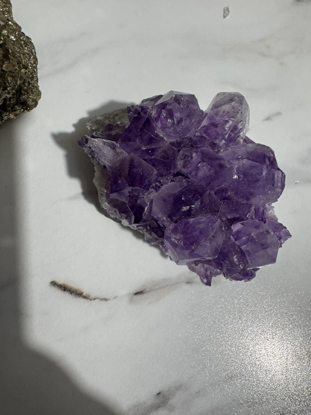 Amethyst and Pyrite Crystals