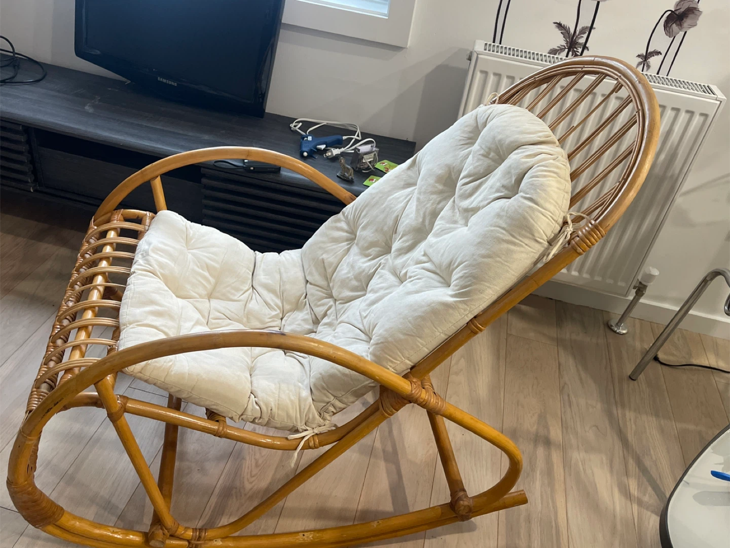 Rattan Rocking Chair with Cushion