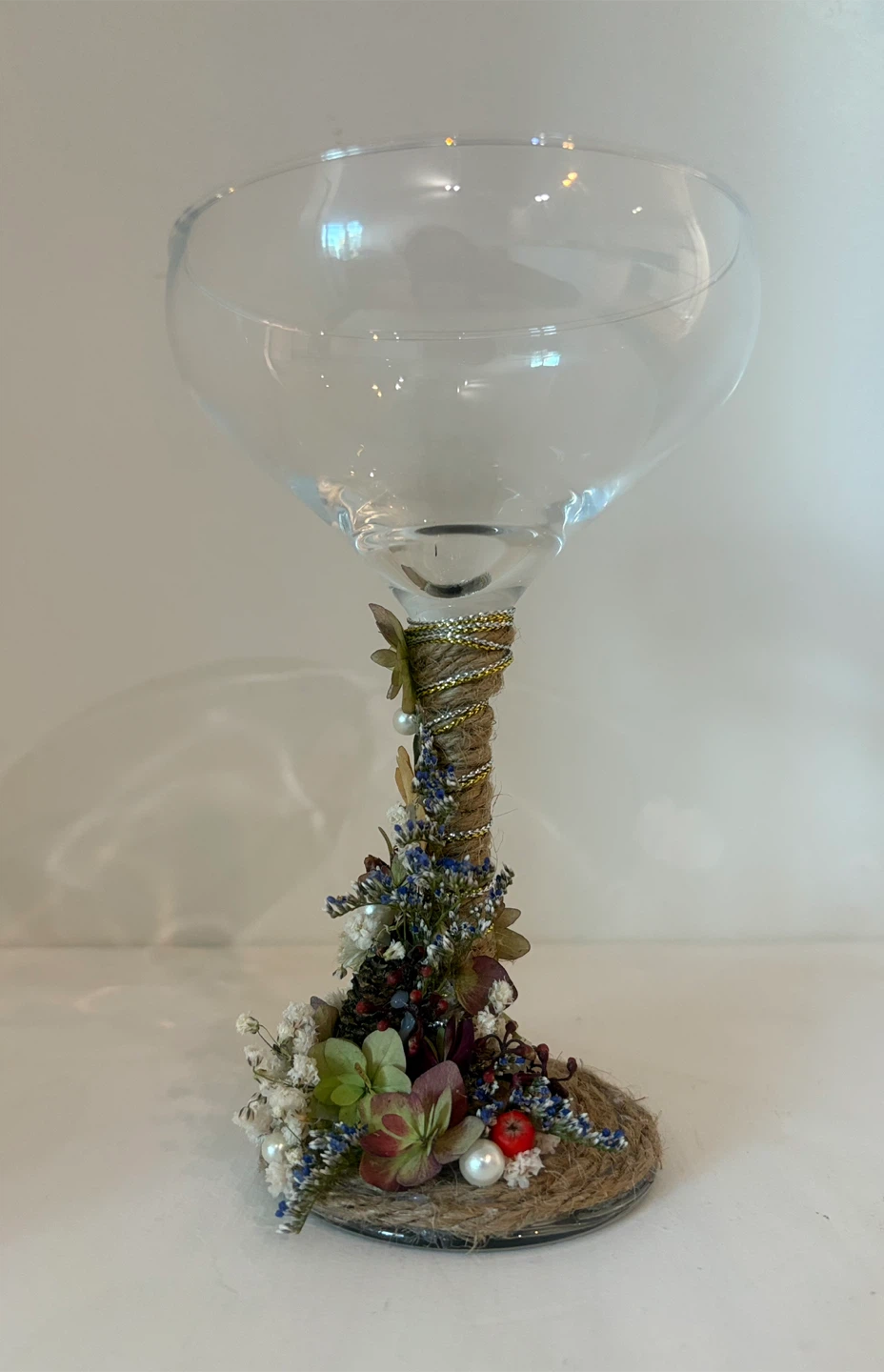 Floral Decorated Martini Glass with Box - photo 4