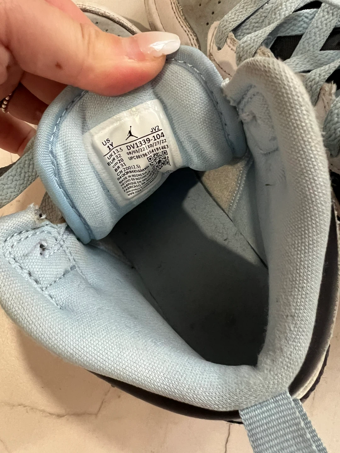 Air Jordan 1 Mid Ice Blue Youth Size 1Y - photo 3