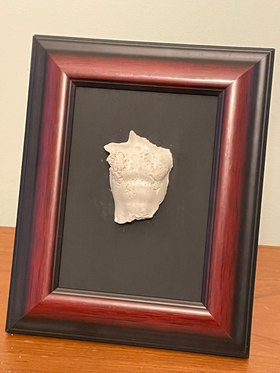 Framed miniature bust fragment