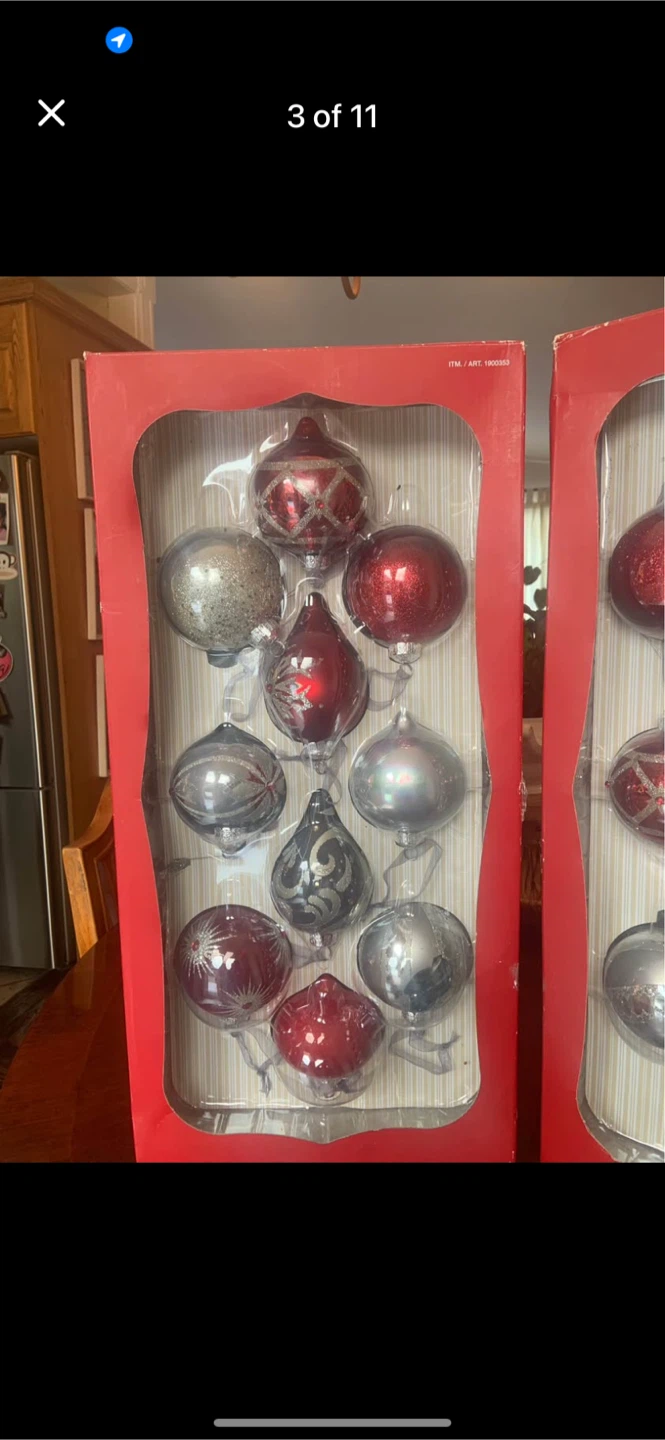 Christmas Ornaments - Red and Silver - photo 2