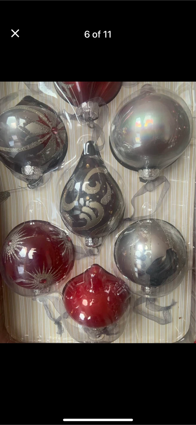 Christmas Ornaments - Red and Silver - photo 5