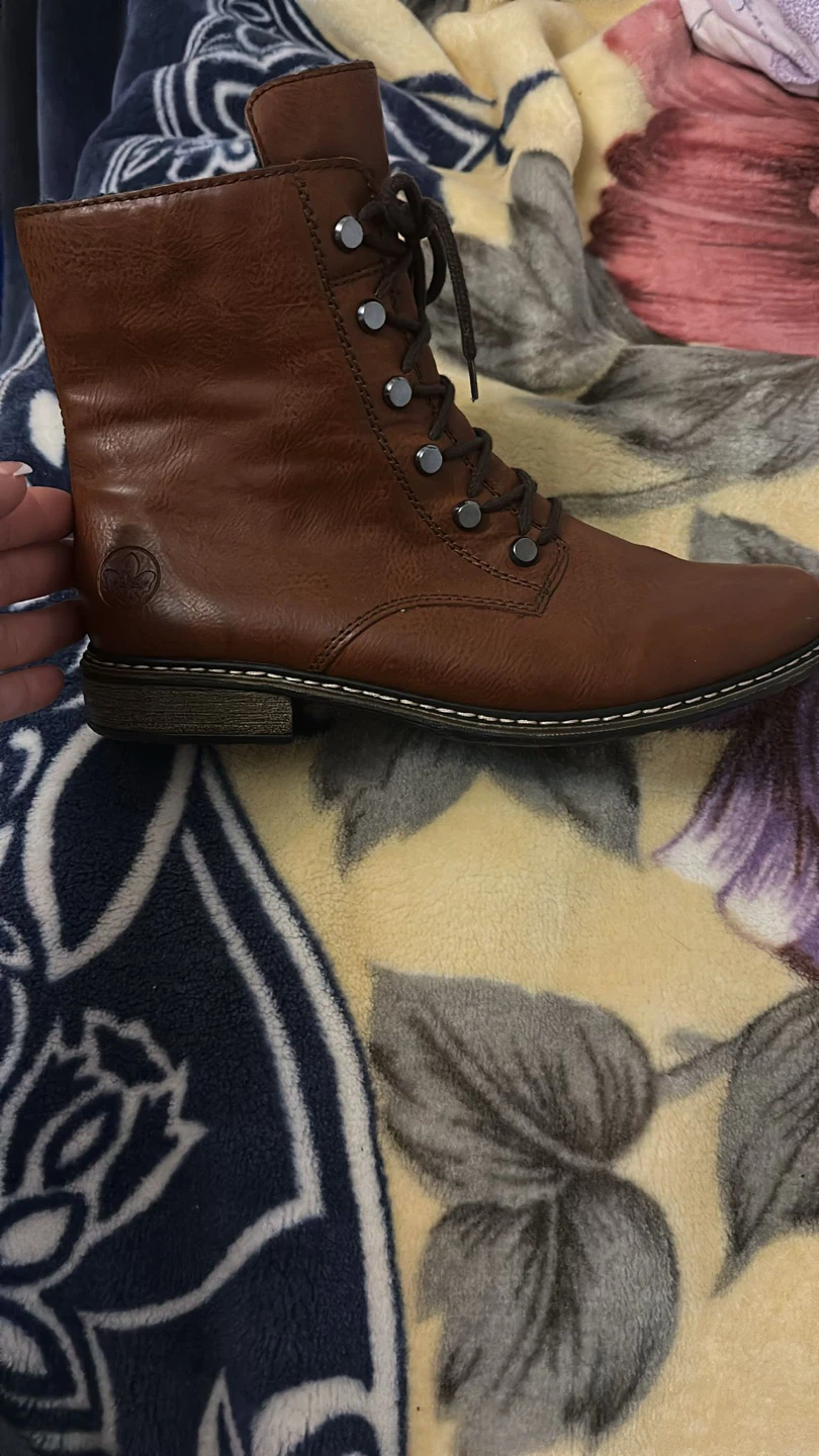 Rieker Brown Lace-Up Ankle Boots - Size 40 - photo 3