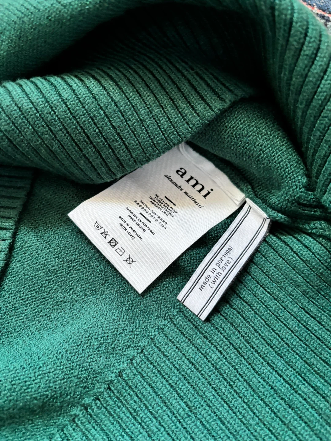 NWT AMI Alexandre Mattiussi Green Turtleneck Sweater - photo 4