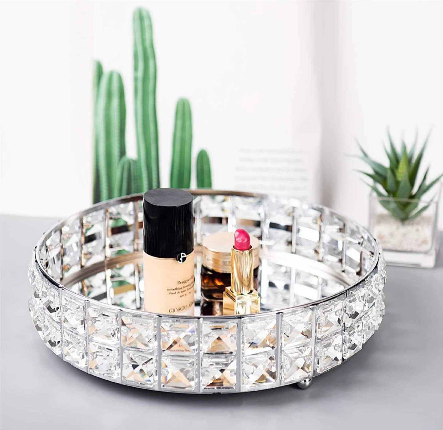 Crystal Mirrored Vanity Tray - photo 2