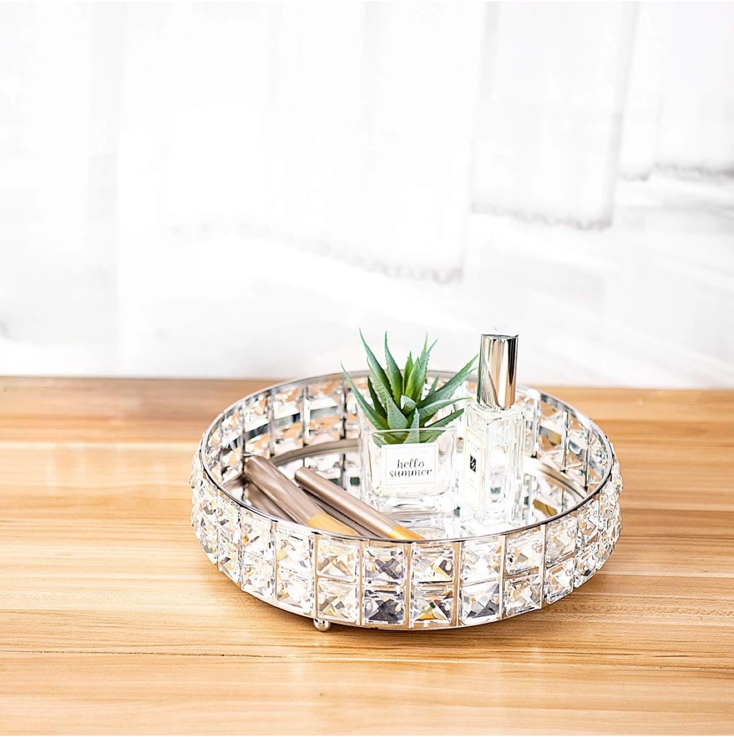 Crystal Mirrored Vanity Tray