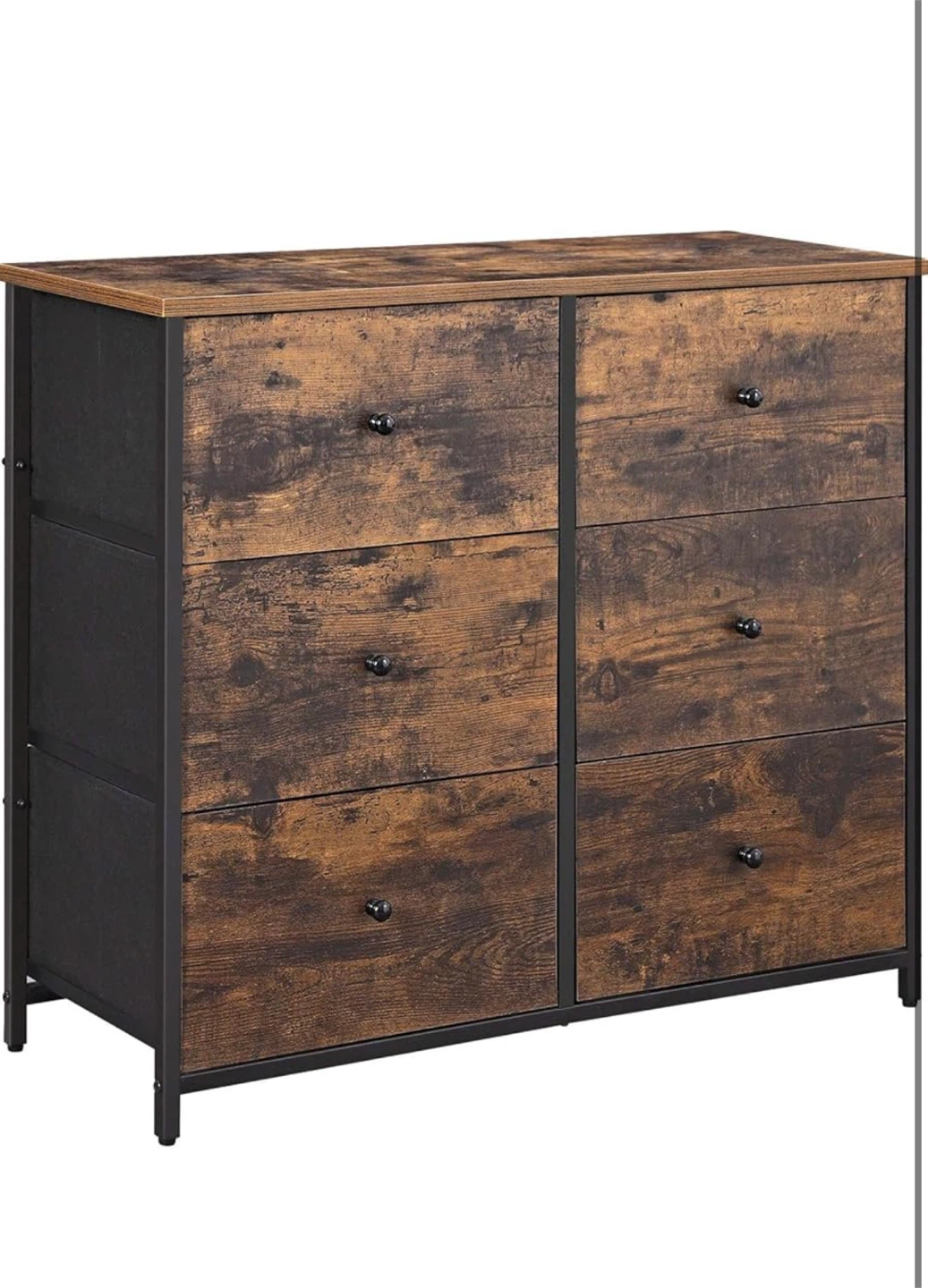 Rustic Brown 6-Drawer Dresser - photo 2