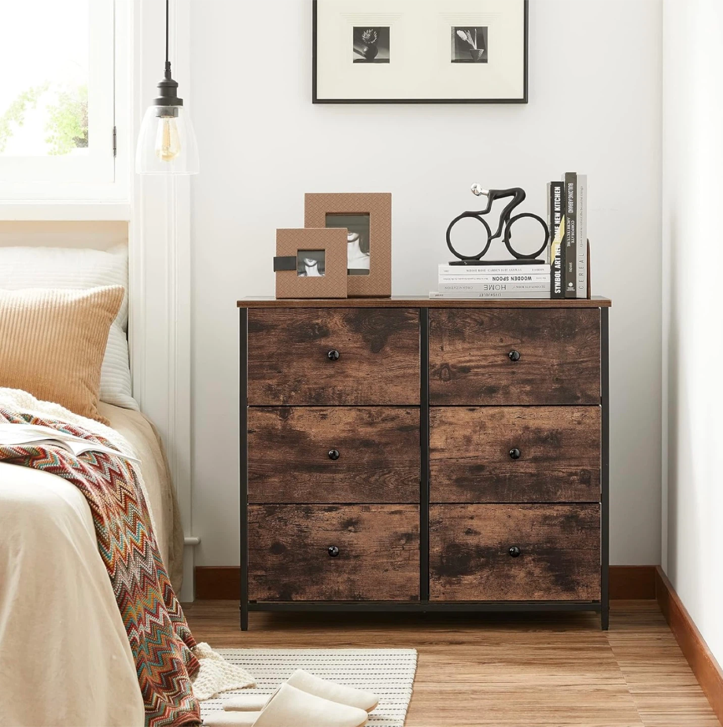 Rustic Brown 6-Drawer Dresser - photo 4