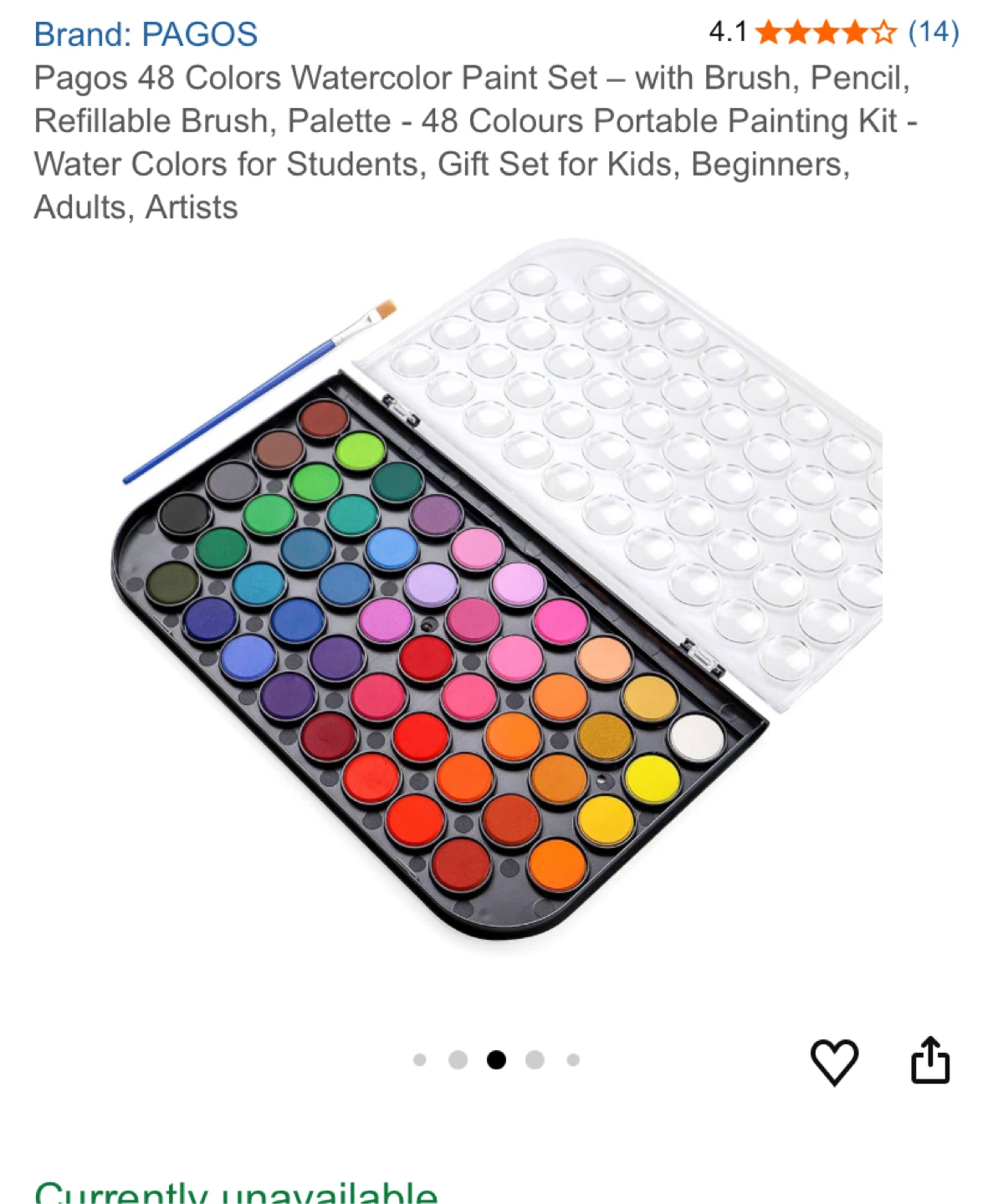 PAGOS 48 Colors Watercolor Paint Set - New - photo 3