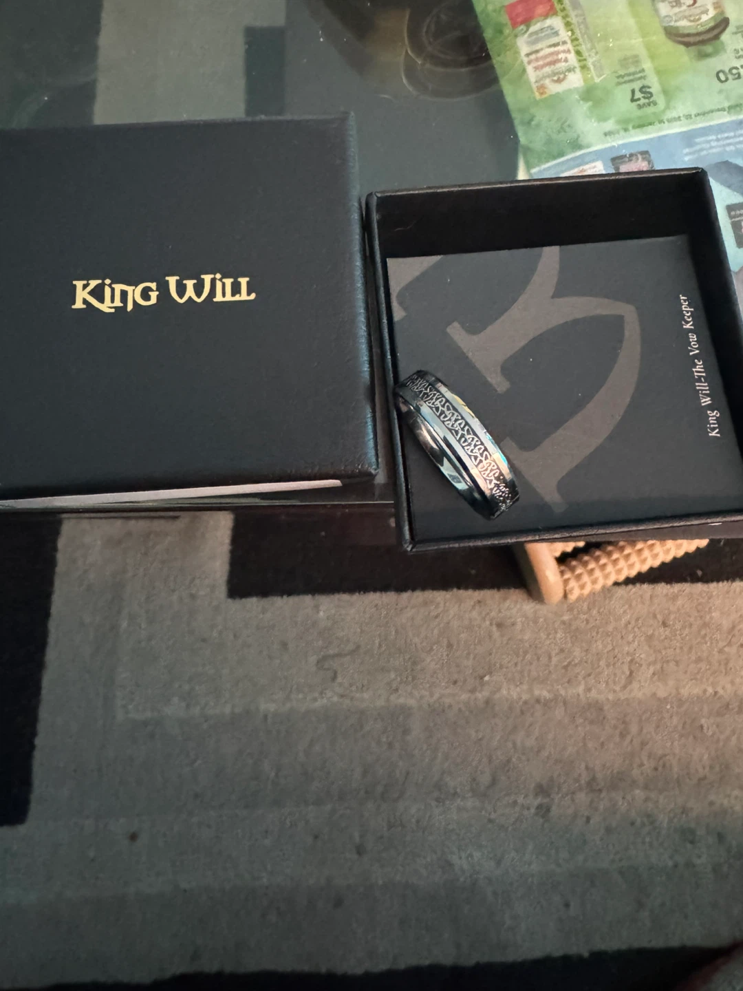 King Will Silver Mens Tungsten Carbide Ring, - photo 3