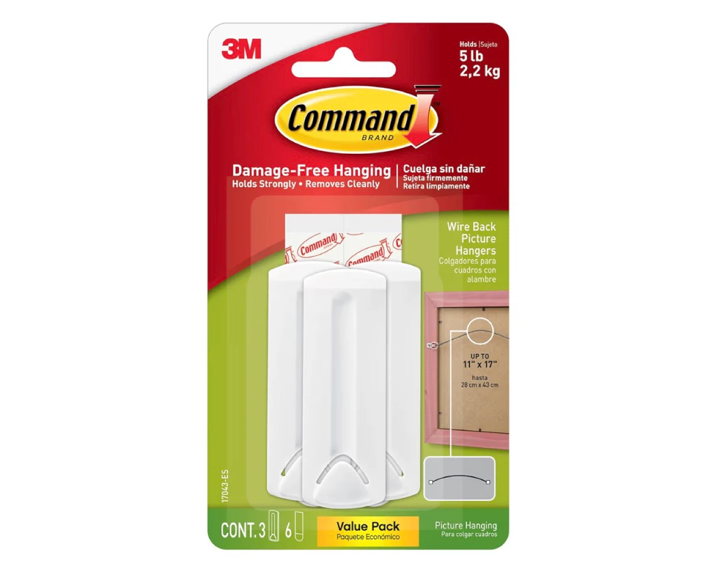 Command Wire Back Picture Hangers, Value Pack