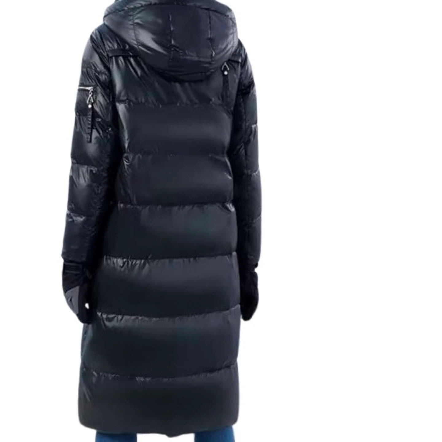 Black Long Puffer Coat Size M and L - photo 5