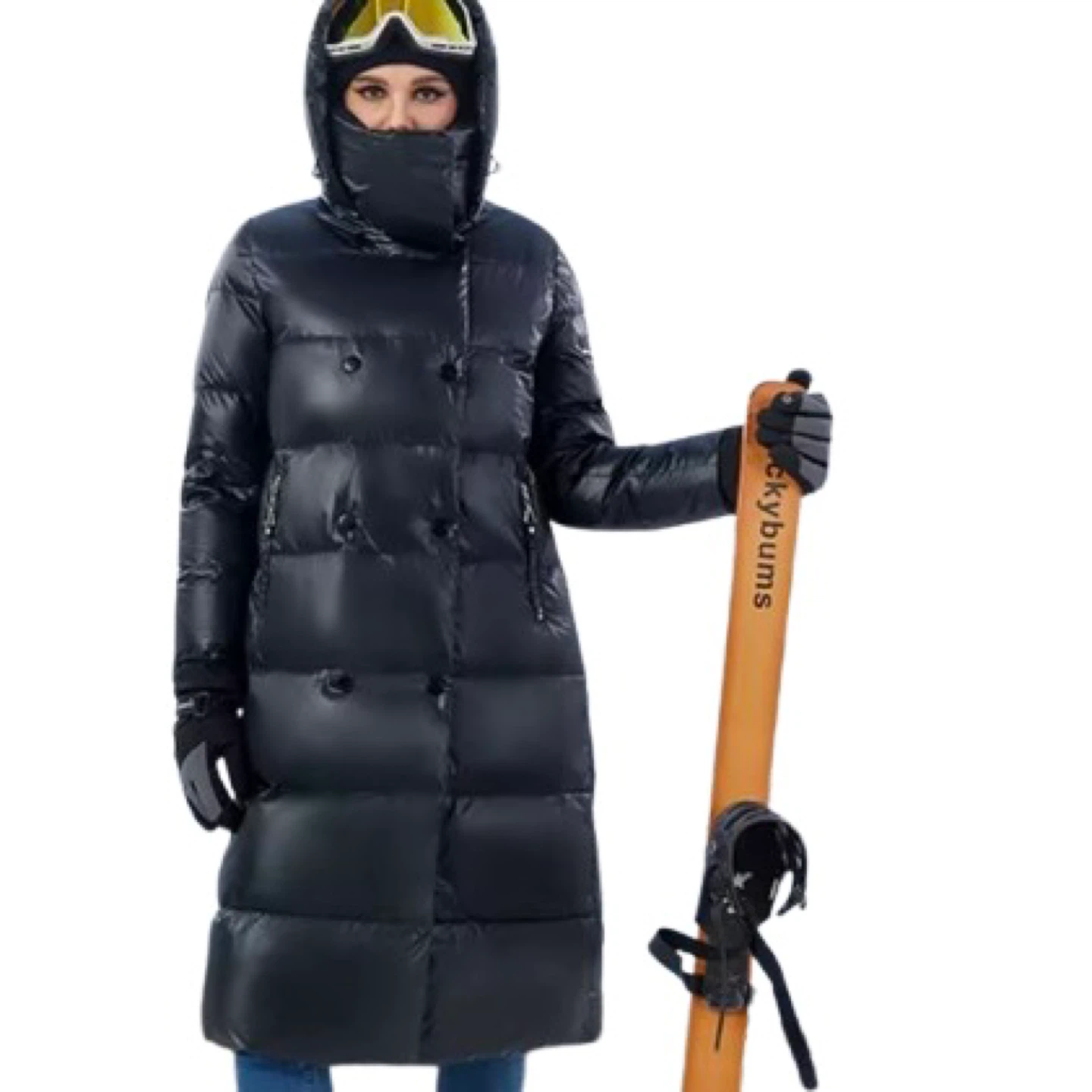 Black Long Puffer Coat Size M and L - photo 3