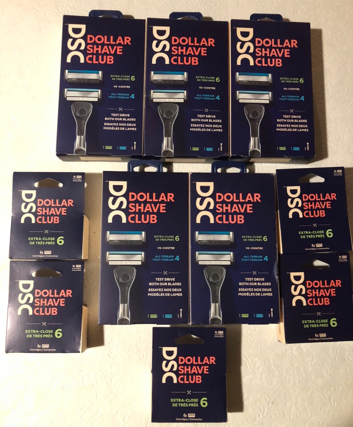 Dollar Shave Club ($5 each) Extra-Close Razors (6 & 4 blades)