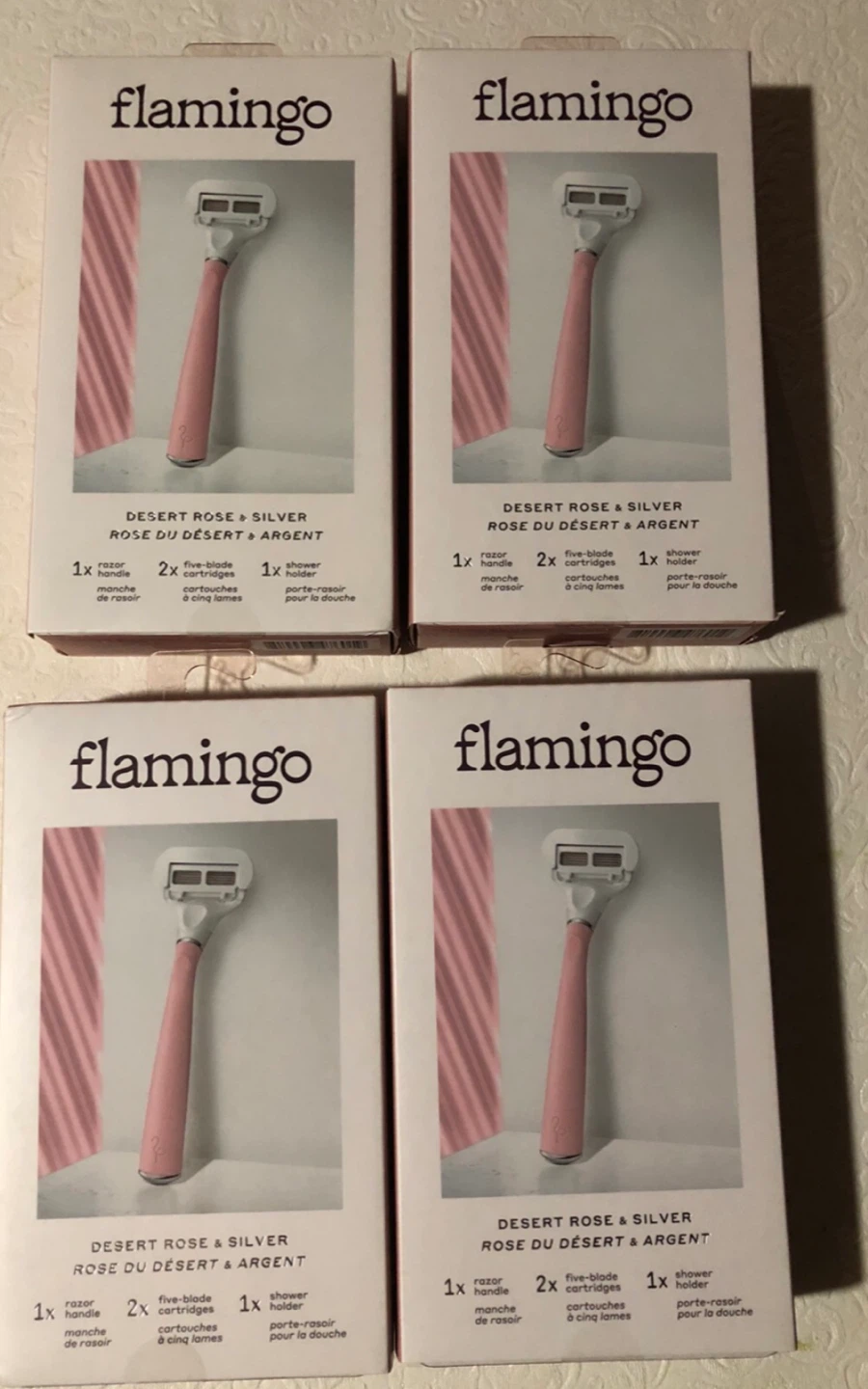 Flamingo Desert ($5 each) Rose & Silver Razor