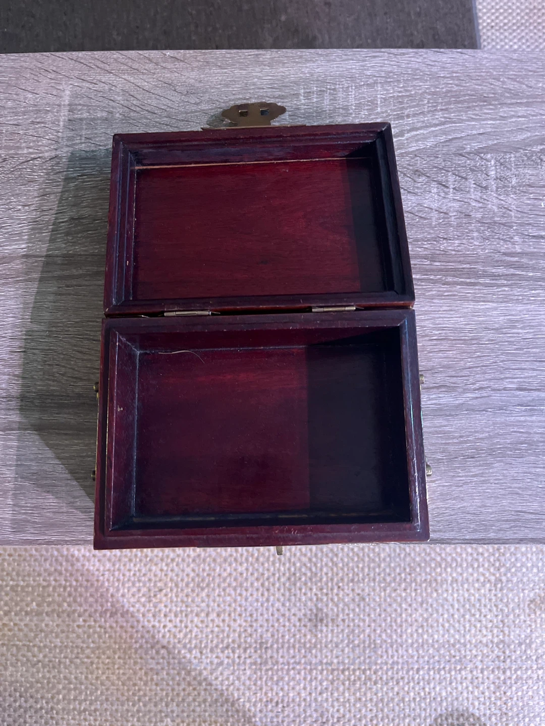 Decorative Wooden Box with Brass Accents - photo 4