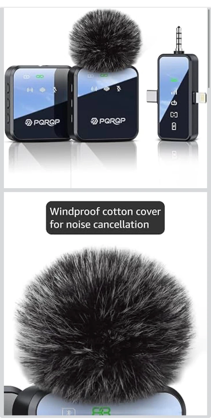 PQRQP Mini Wireless Microphone for Live/Interview/Video - photo 2