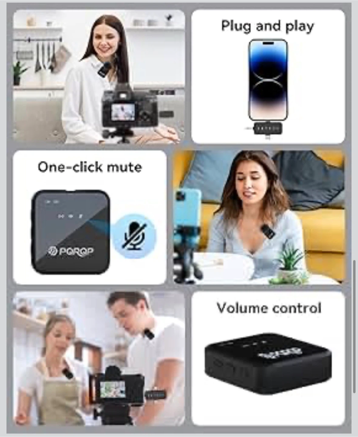 PQRQP Mini Wireless Microphone for Live/Interview/Video - photo 5