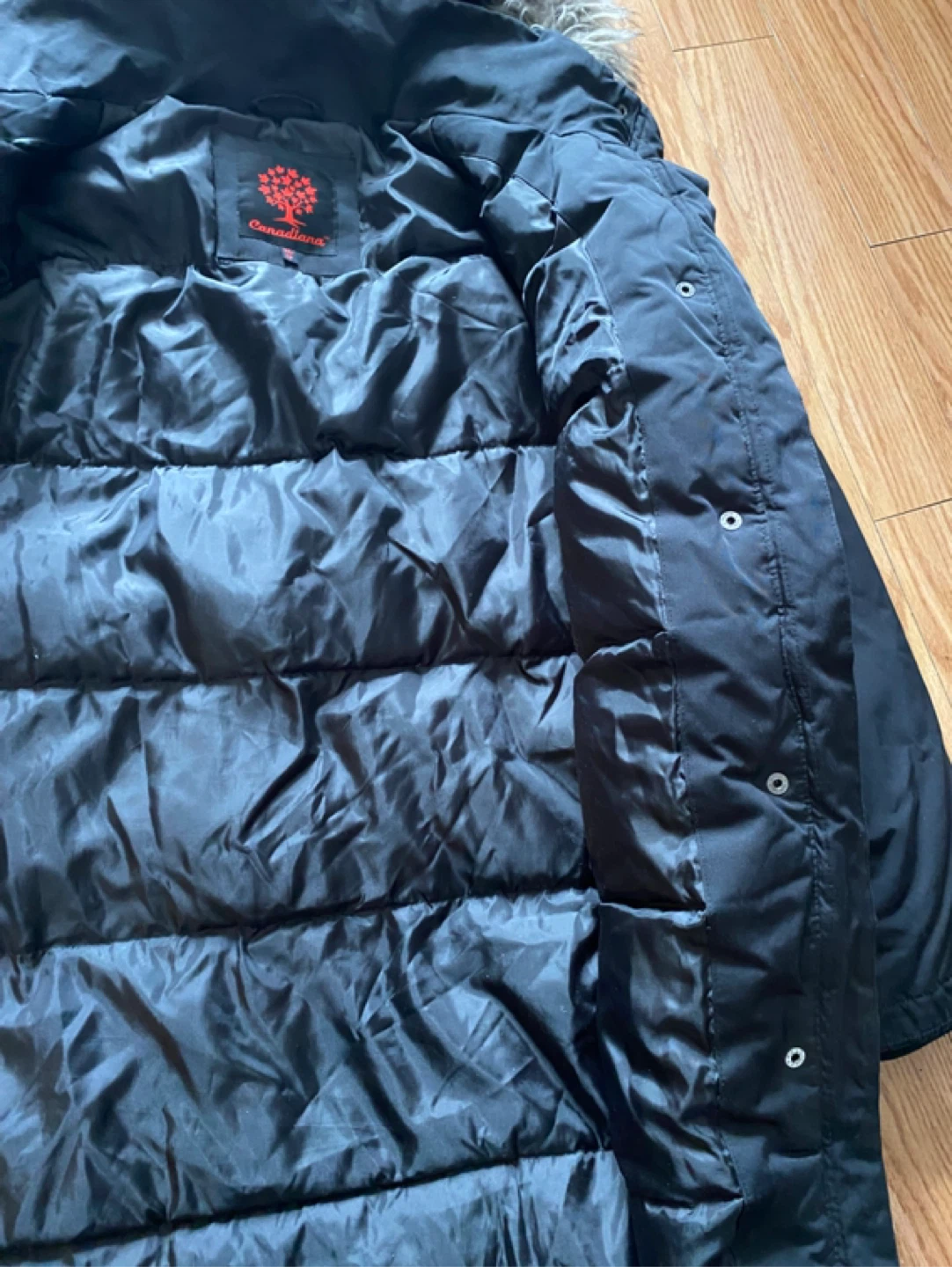 Canadiana Black Winter Coat, Men Size XS. Women Size S - photo 2