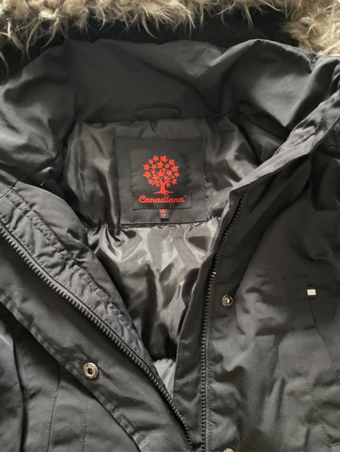 Canadiana Black Winter Coat, Men Size XS. Women Size S - photo 4
