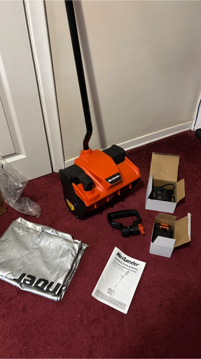 MaxLander 12-Inch Cordless Electric Snow Shovel
