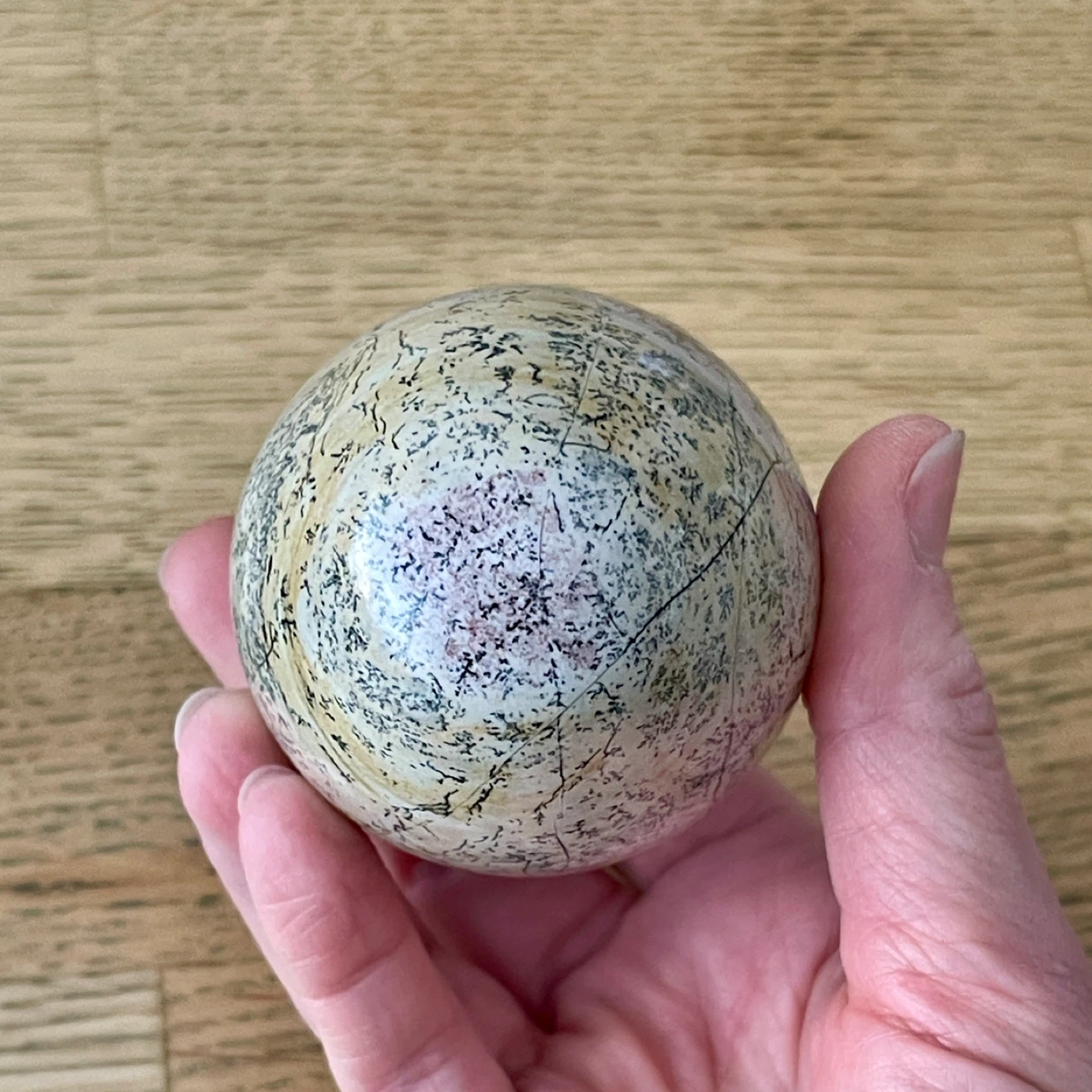 Sandstone Dendrite Egg - Painting by nature - photo 2