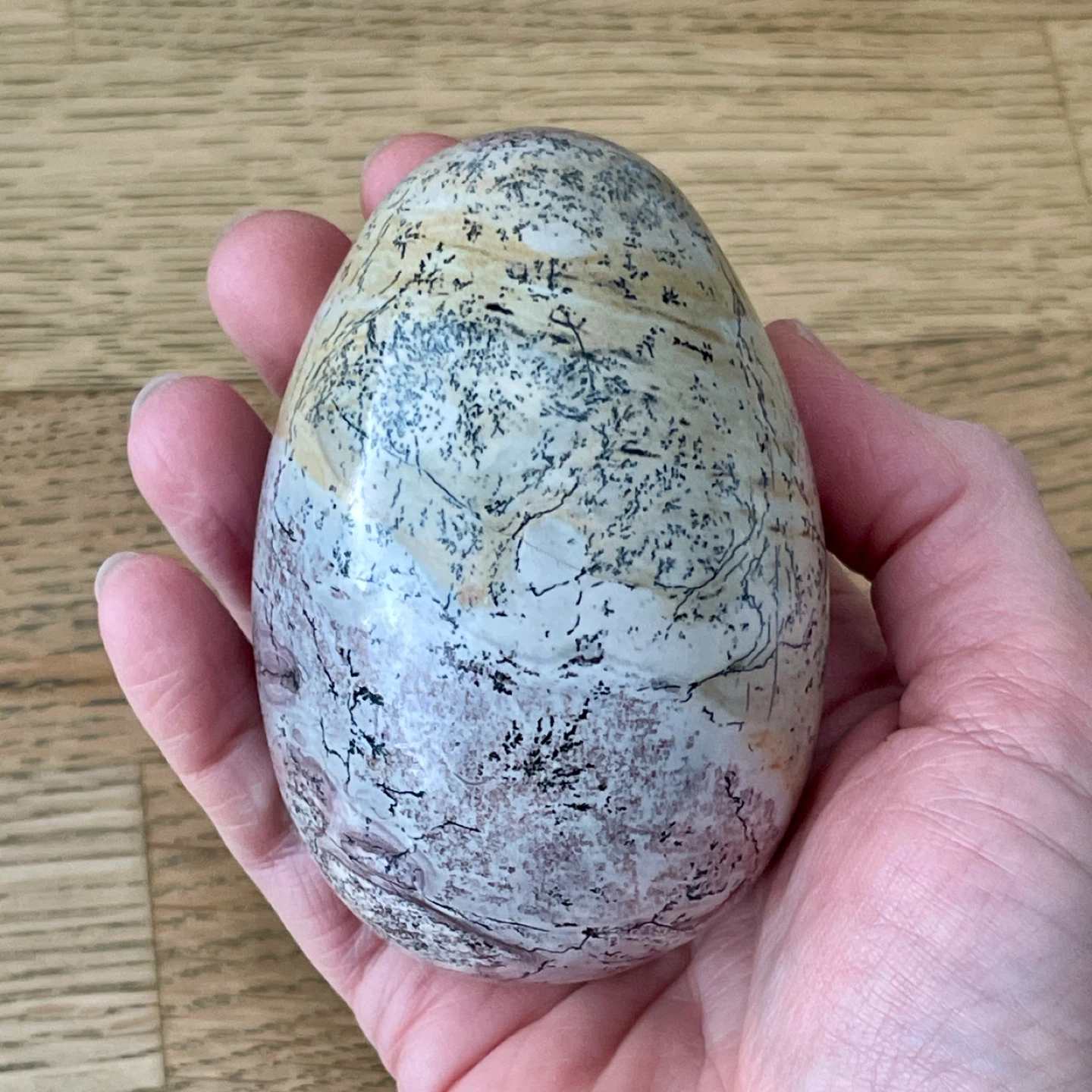 Sandstone Dendrite Egg - Painting by nature - photo 4