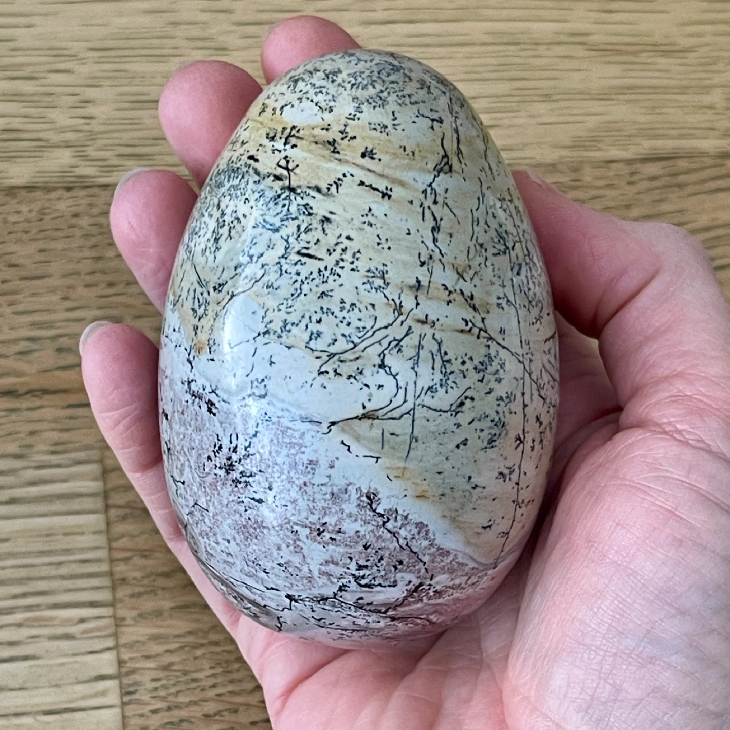 Sandstone Dendrite Egg - Painting by nature - photo 5