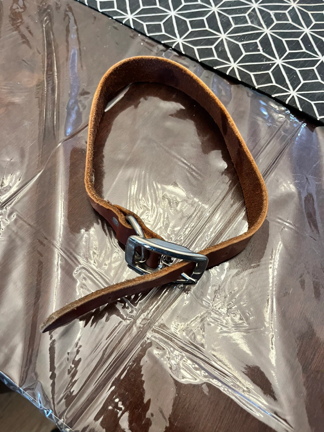 Brown Leather dog collar