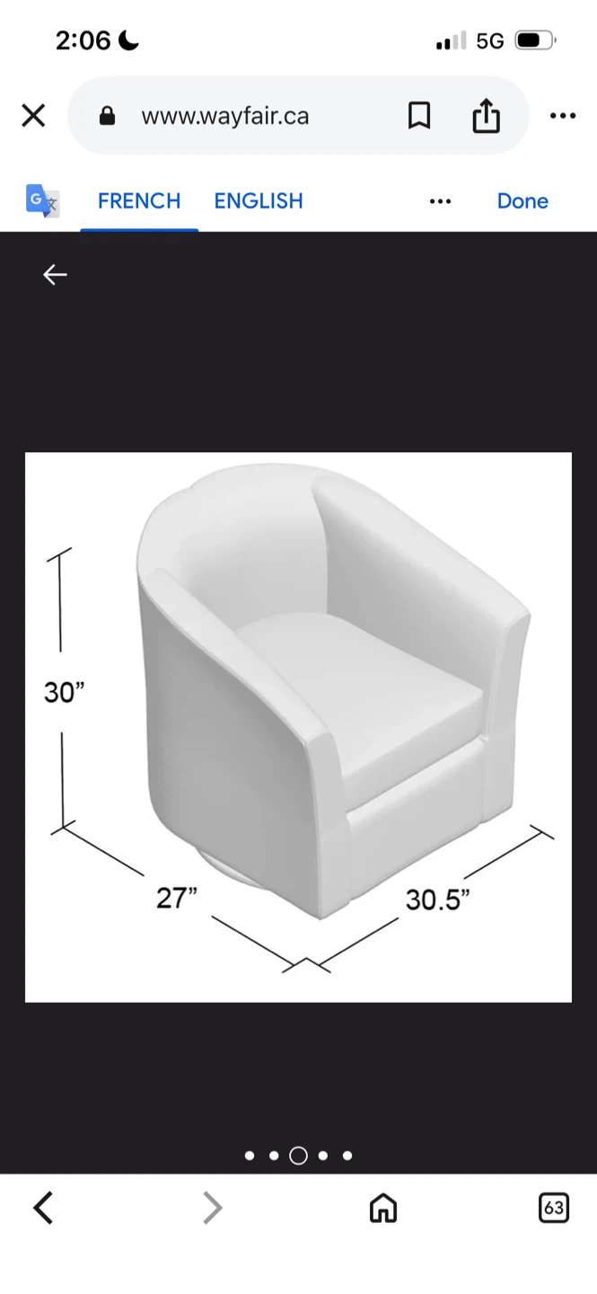 New Yellow Swivel Barrel Accent Chair - photo 3