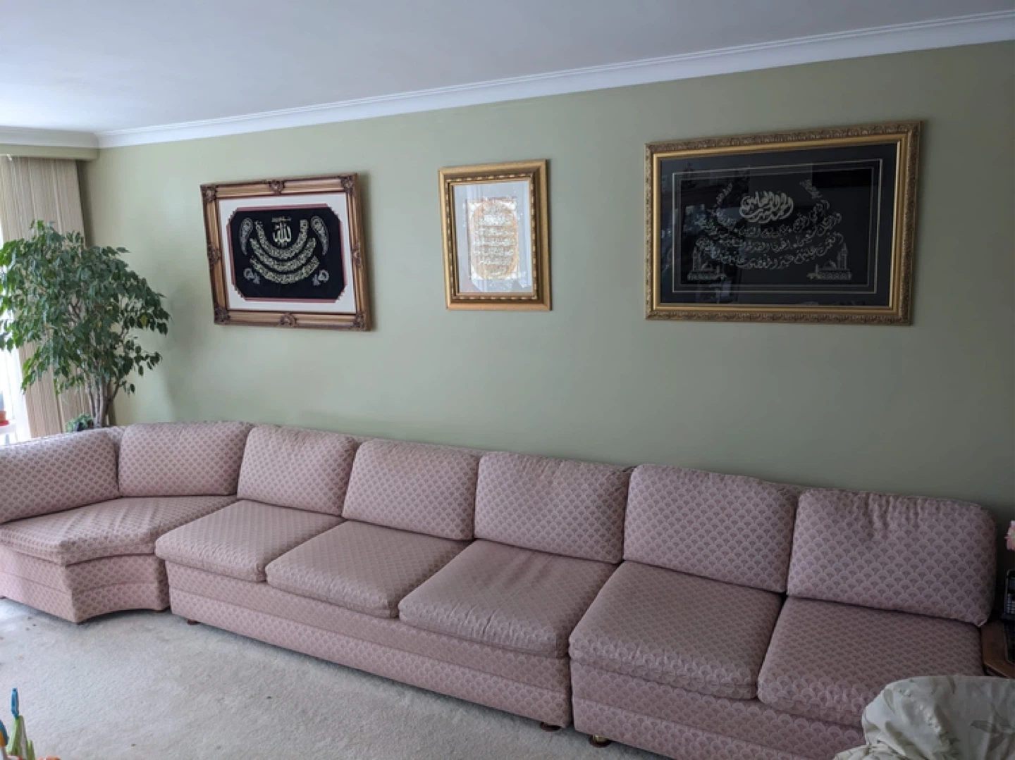 Pink Sectional Sofa - Great Condition