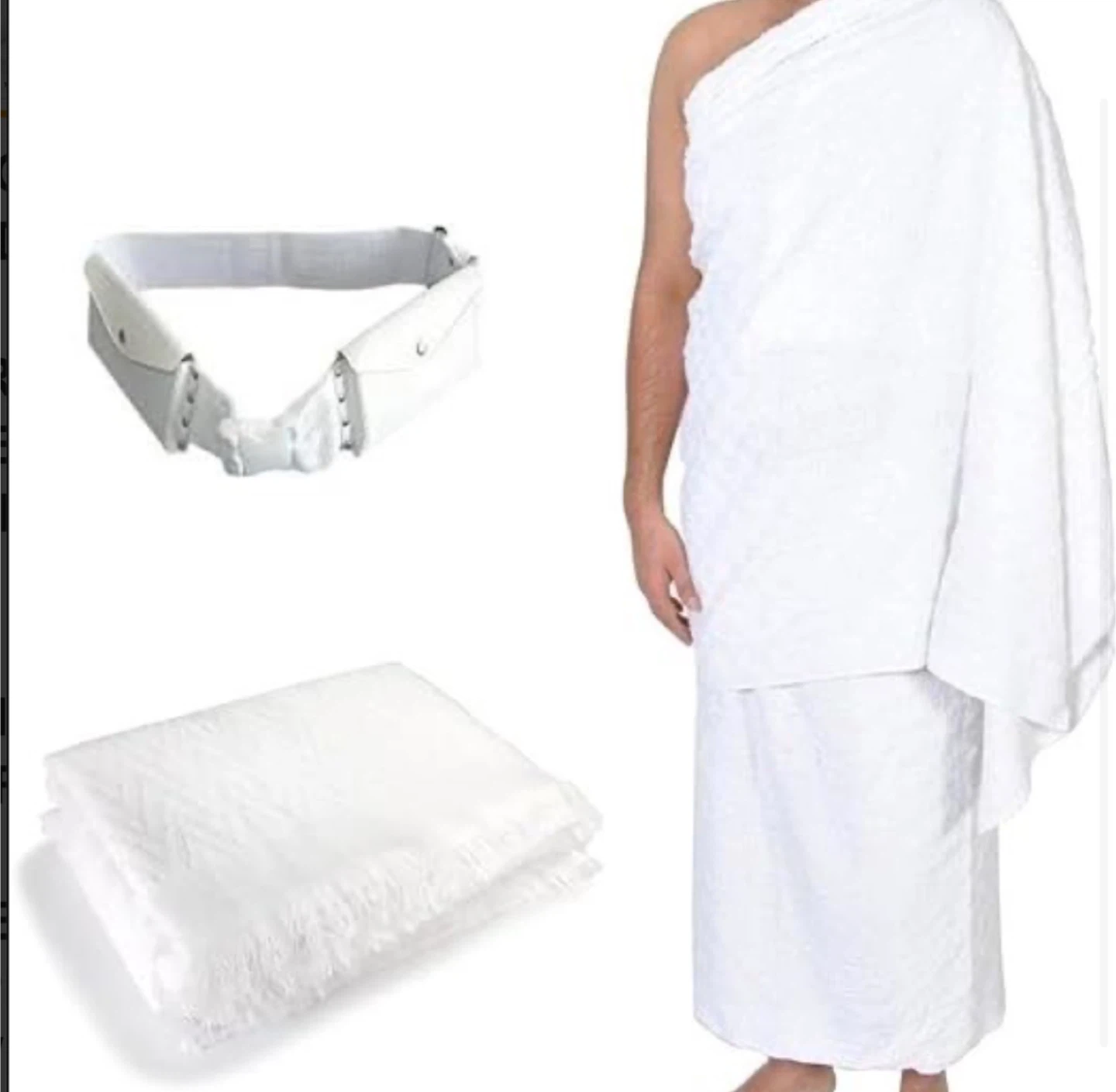 Traditional ihram towel set +bellt + universal travel adapters