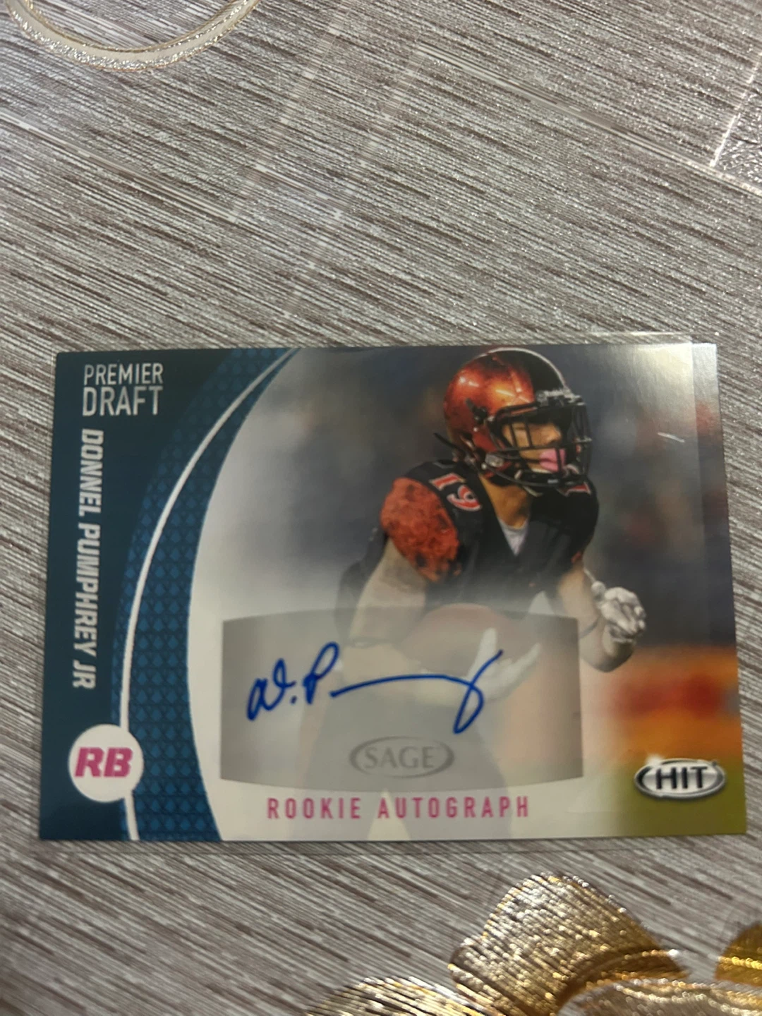 Donnel Pumphrey Jr. Rookie Autograph Card