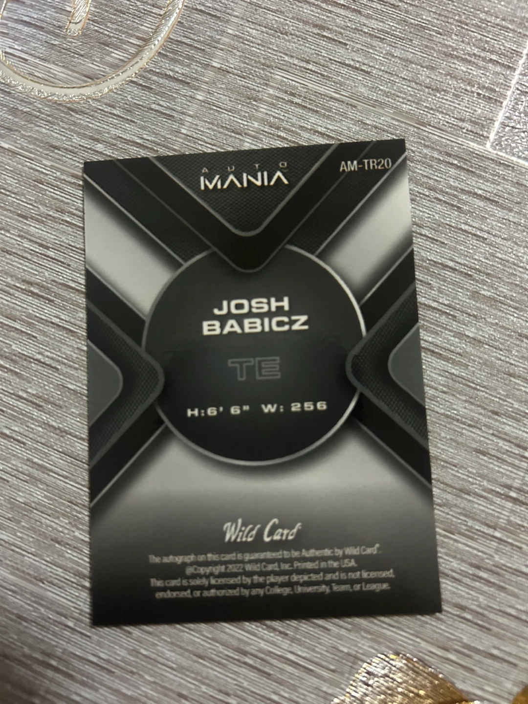 Josh Babicz Auto Mania Wild Card - photo 2