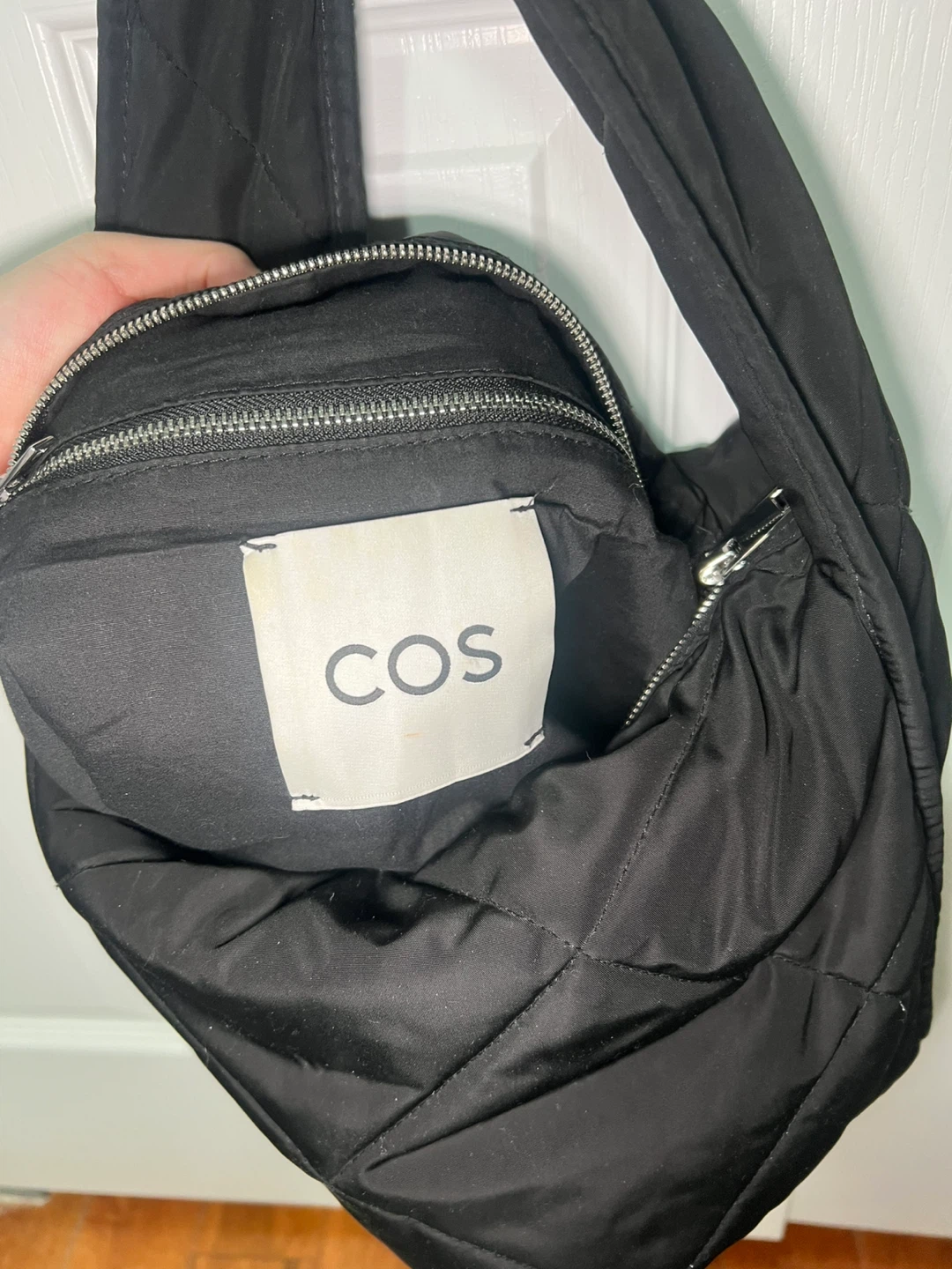 COS Diamond-Quilted Shoulder Bag - Black - photo 5